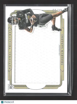 2025 Panini National Treasures Collegiate Shedeur Sanders #RS-SSS 44/99 RC Patch Colorado Buffaloes