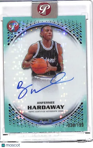 2025-26 Topps Pristine Basketball Anfernee Hardaway Autograph Aqua /199 #PA-AHA Orlando Magic