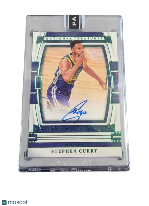 2023 2022-23 Panini National Treasured Stephen Curry #TM-SCY Black Box 1/1 Auto