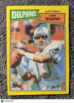 1987 Topps #F Dan Marino Box Bottom (Creased Poor Authentic Condition)