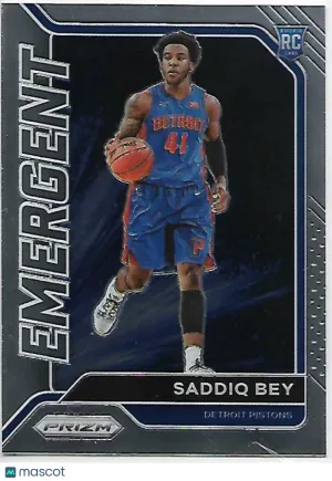 2020-21 Panini Prizm Saddiq Bey #4 Detroit Pistons
