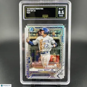 2021 Bowman Chrome Bobby Witt Jr. #BCP-1 Mojo Refractor Parallel/Variety Rookie Insert GMA 8.5
