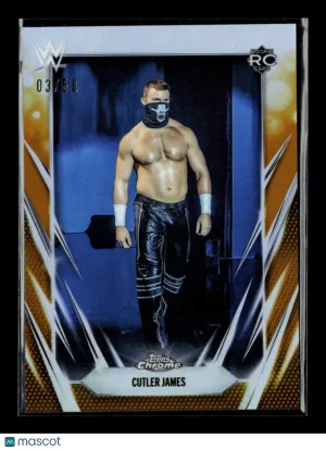 2026 Topps Chrome WWE Cutler James #157 Gold Refractor 03/50 RC