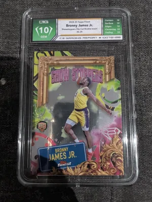 Topps 2024-25 Finest Show Stoppers Bronny James Los Angeles Lakers Rookie S-29