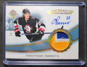 Owen Power Rookie Signature Material Relics Auto /35