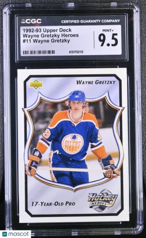 1992-93 Upper Deck Wayne Gretzky Wayne Gretzky Heroes #11 CGC 9.5 Edmonton Oilers