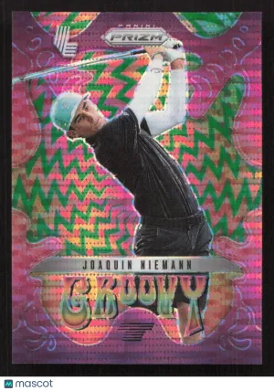 2025 Panini Prizm LIV Joaquin Niemann #1 Groovy Prizms Green Pulsar SN