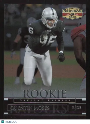 2007 Donruss Gridiron Gear Quentin Moses #174 SN,RC