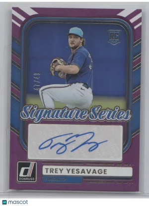 2026 Panini Donruss Signature Series Trey Yesavage #SS-TY Purple 47/49 RC