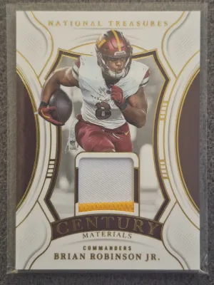 BRIAN ROBINSON JR. 2024 NATIONAL TREASURES CENTURY PATCH GOLD 15/49 front