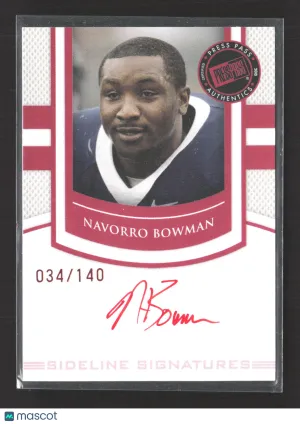 2010 Press Pass Sideline Signatures NaVorro Bowman #SS-NB 034/140 Auto Penn State