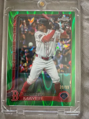 Marcelo Mayer 2025 Topps Chrome Update Green Raywave Refractor #USC9 20/99