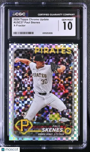 2024 Topps Chrome Update Paul Skenes #USC27 X-Fractor CGC 10 POP 26