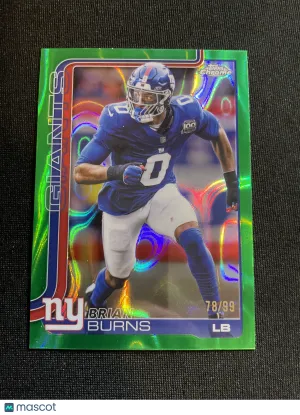 2025 Topps Chrome Brian Burns #234 Green Wave /99