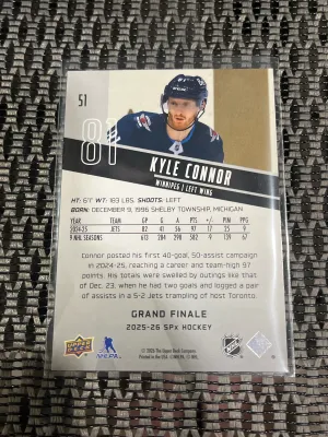2025 Kyle Connor Grand Finale /50 back
