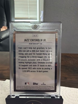 2022 Topps Update #HA-25 Jazz Chisholm Home Field Advantage back