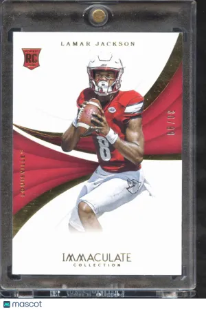 Lamar Jackson 2018 Panini Immaculate Collegiate RC #2 30/99 Louisville Cardinals