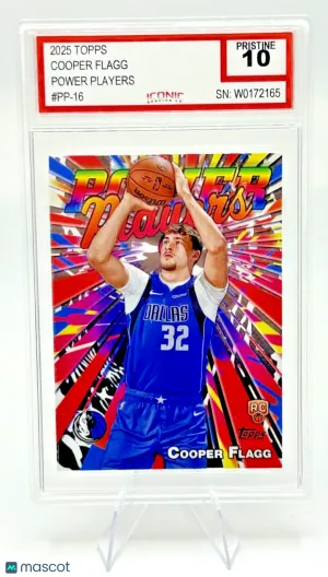 2025 Topps Cooper Flagg Power Players #PP-16 Rookie Card graded Iconic Grading C