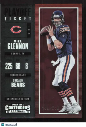 2017 Panini Contenders Mike Glennon #27 Playoff Ticket SN