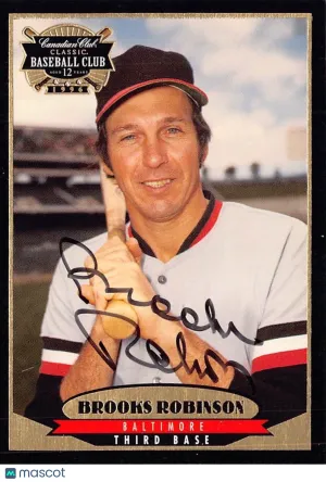 1996 Canadian Club Classic Baseball Club Brooks Robinson #2 Baltimore Orioles