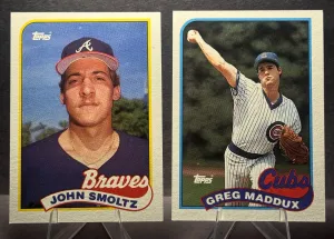 John Smoltz/Greg Maddux 1989 Topps Lot