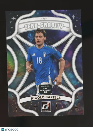 Nicolo Barella 2025 Panini Donruss Road to FIFA World Cup 26 Zero Gravity #19 Italy