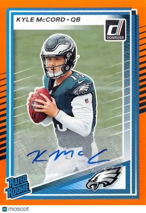 2025 Panini Donruss Kyle McCord Orange Autograph Rookie #325