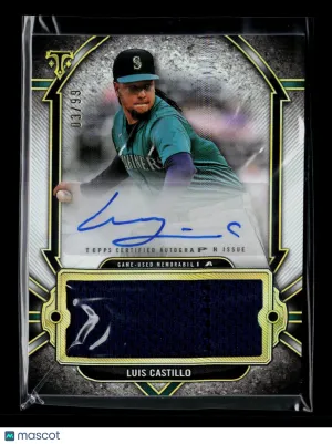 2024 Topps Triple Threads Luis Castillo #AJR-LC 03/99 Game-Used Memorabilia Auto