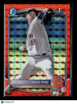 2025 Bowman Chrome Jonah Tong #BCP-105 Orange Geometric 10/25