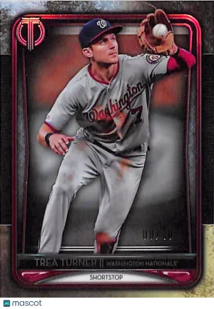 2020 Topps Tribute Trea Turner Red /10 #63 Washington Nationals
