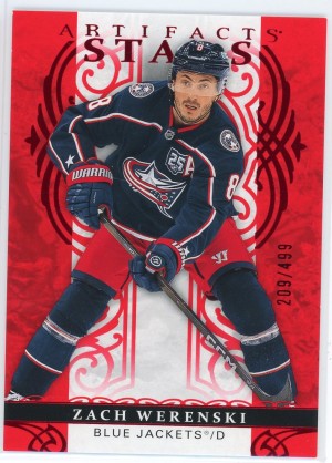 2026-27 Artifacts #135 Zach Werenski Stars Ruby /499
