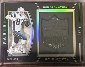 2016 Black Gold Rob Gronkowski NFL Shield /10