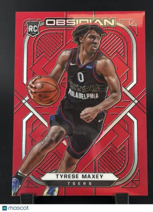 2021 Panini Obsidian Tyrese Maxey #162 Red Flood RC