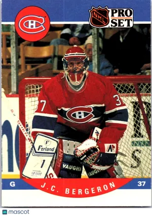 1990 Pro Set Jean-Claude Bergeron J.C. Bergeron #614