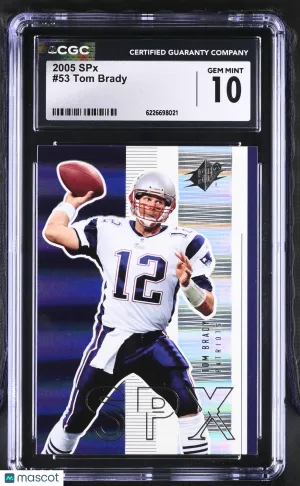 2005 SPX Tom Brady #53 CGC 10 New England Patriots