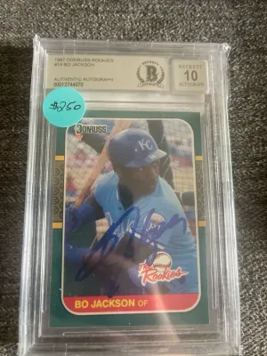 1987 Donruss Rookies Bo Jackson Autograph