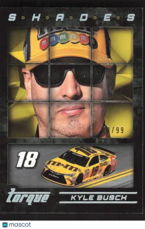 2016 Panini Torque Kyle Busch #S8 Shades Holo Silver SN