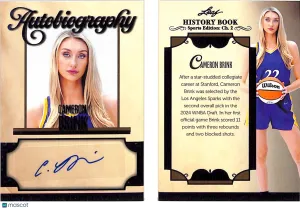 2025 Leaf History Book Sports Edition: Ch. 2 Autobiography Cameron Brink /5 #A-CB2 Los Angeles Sparks