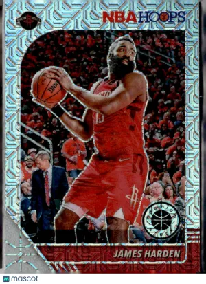 2020 Panini NBA Hoops Premium Stock Prizm James Harden #66 Silver Mosaic