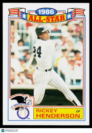 1987 Topps All-Star Game Commemorative Set Rickey Henderson #18