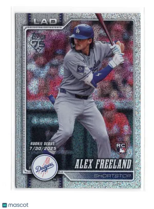 2026 Topps Update Series Alex Freeland #US64 Sandglitter Parallel/Variety Short Print RC