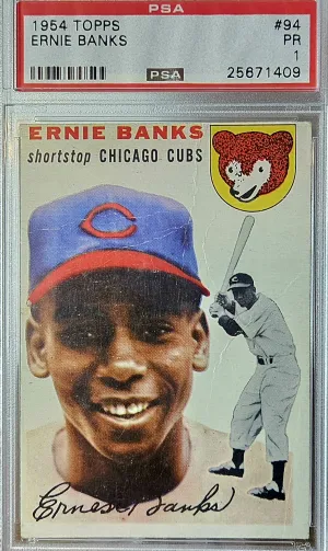 1954 Topps Ernie Banks PSA 1