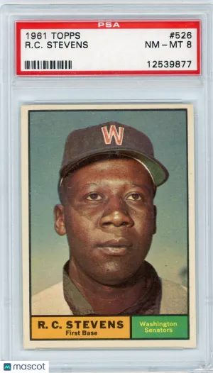1961 Topps R. C. Stevens #526 PSA 8