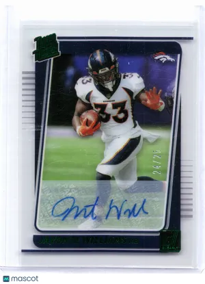 Panini 2022 Panini Clearly Donruss Football—Javonte Williams #75 Green Parallel/Variety Rookie 24/25—Near Mint or Better