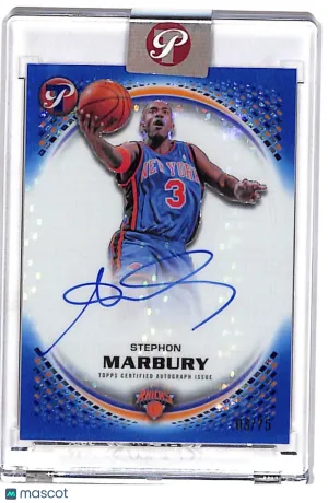 2025-26 Topps Pristine Stephon Marbury Autograph Blue /75 #PA-SM New York Knicks