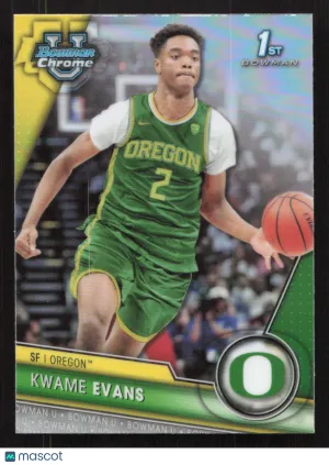 2023-24 Bowman University Chrome Kwame Evans #66 Refractor