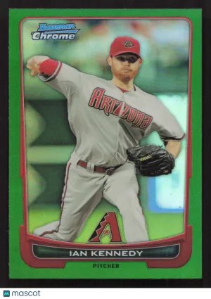 2012 Bowman Chrome Ian Kennedy #192 Green Refractors