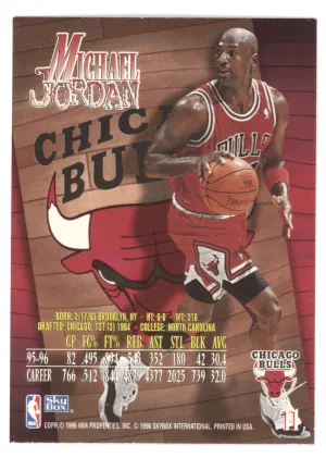 1996 SkyBox Z-Force Michael Jordan #11 back