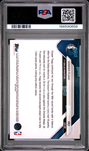 2025 Topps Now Cooper Flagg #193 back