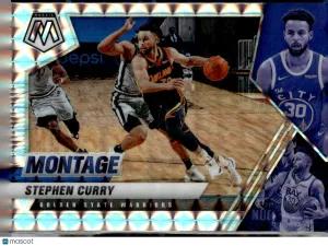 2021 Panini Mosaic Montage Stephen Curry #28 Silver Prizm